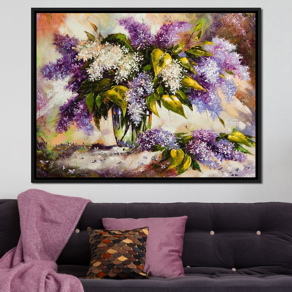 Lilac Bouquet Canvas Wall Art