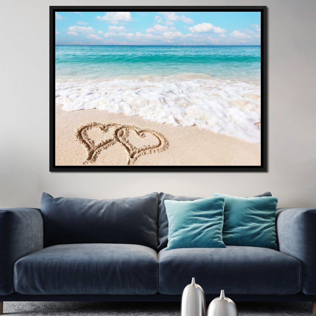 Love Beach Canvas Wall Art