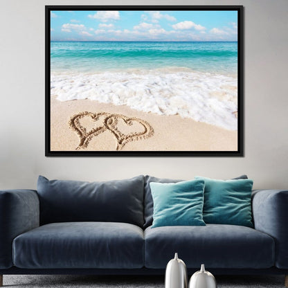 Love Beach Canvas Wall Art