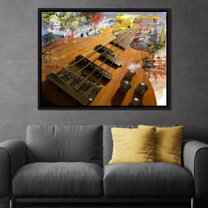 Bass Guitar Canvas Wall Art