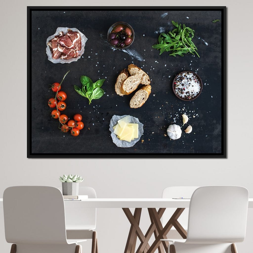 Sandwich Ingredients Canvas Wall Art
