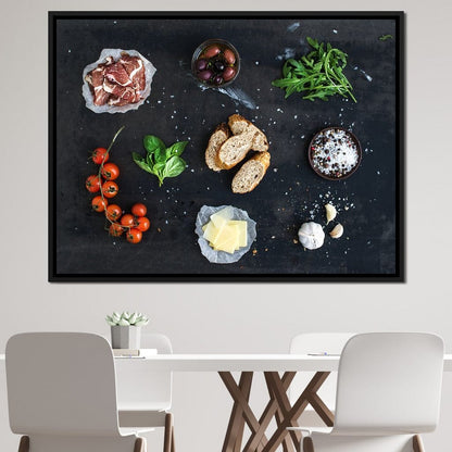 Sandwich Ingredients Canvas Wall Art