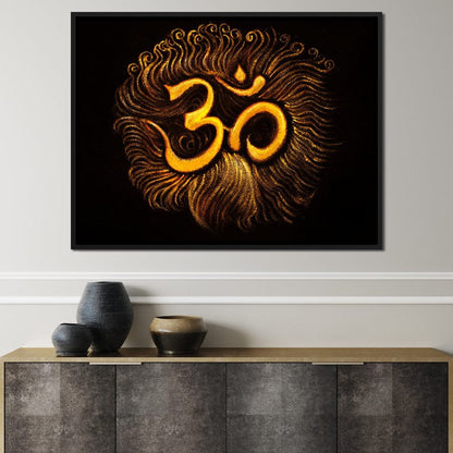 Golden OM Canvas Wall Art