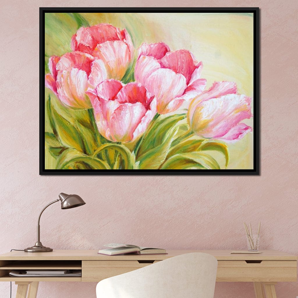 Pink Tulips Canvas Wall Art