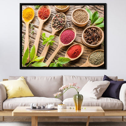 Assortment of Spices Canvas Wall Art