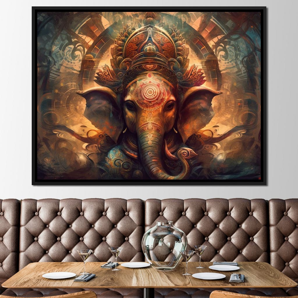 Majestic Ganesha Canvas Wall Art