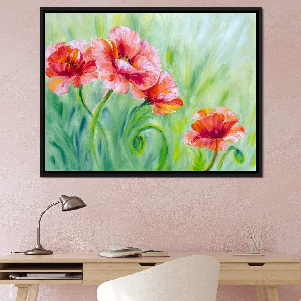 Summer Poppies Canvas Wall Art