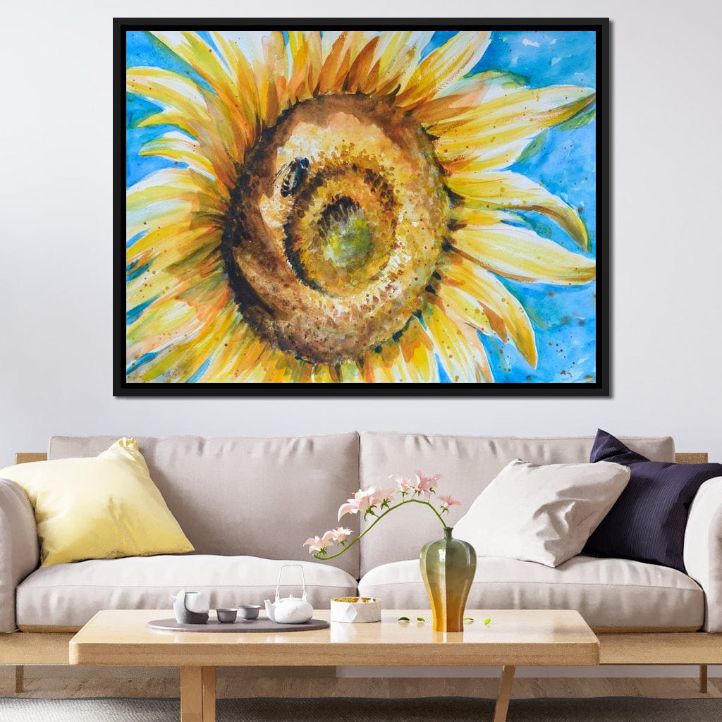Golden Sunflower Canvas Wall Art