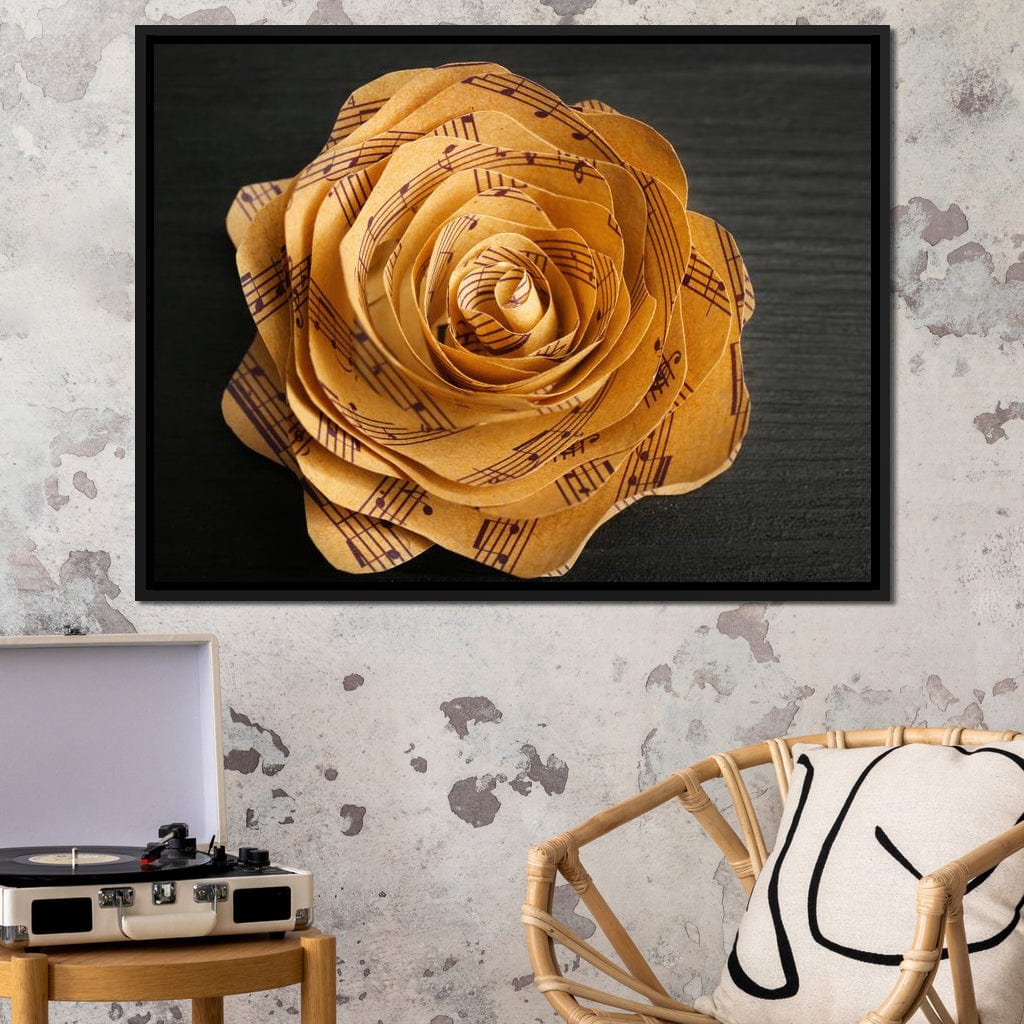Musical Flower Canvas Wall Art