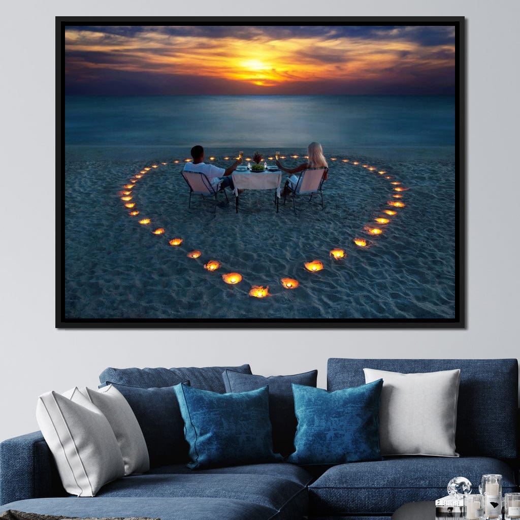 Valentine's Day Dinner Canvas Wall Art