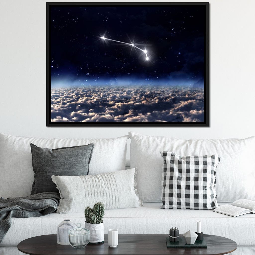 Aries Horoscope Constellation Canvas Wall Art