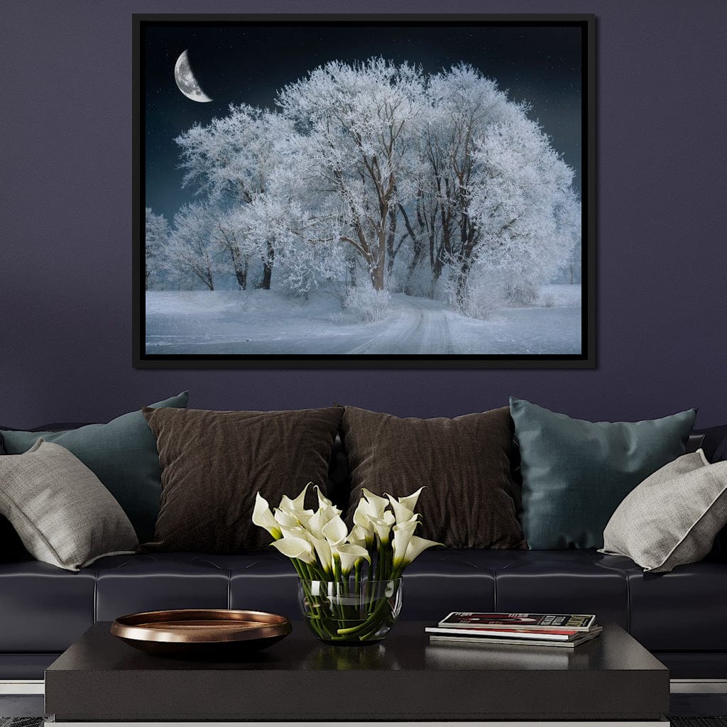 Winter Snow Forest Canvas Wall Art