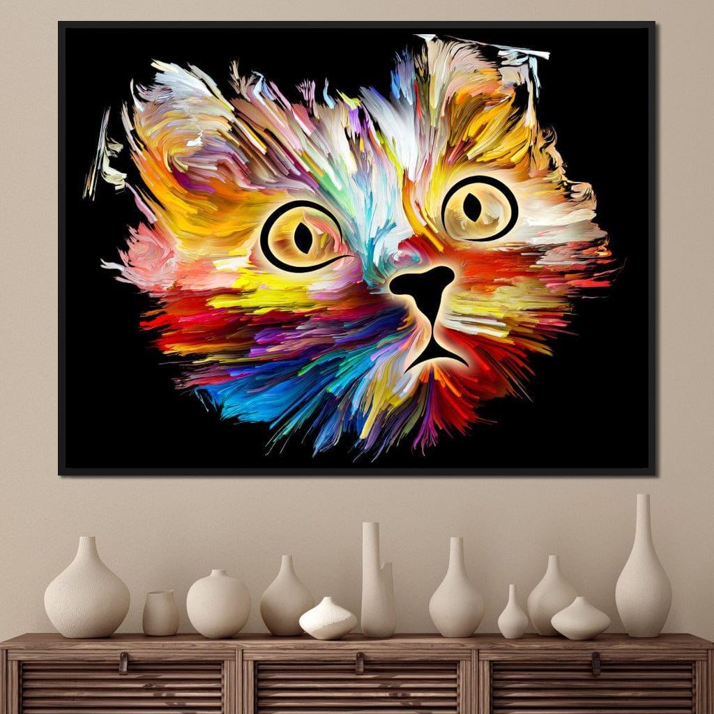 Colorful Cat Canvas Wall Art