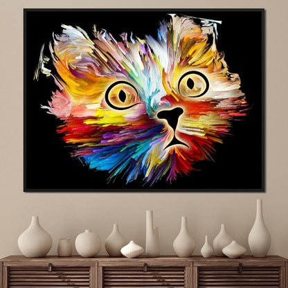 Colorful Cat Canvas Wall Art