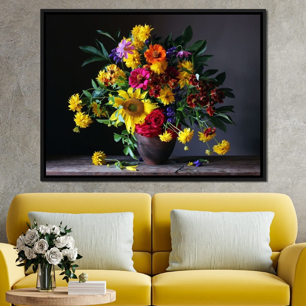 Sunflower Bouquet Canvas Wall Art