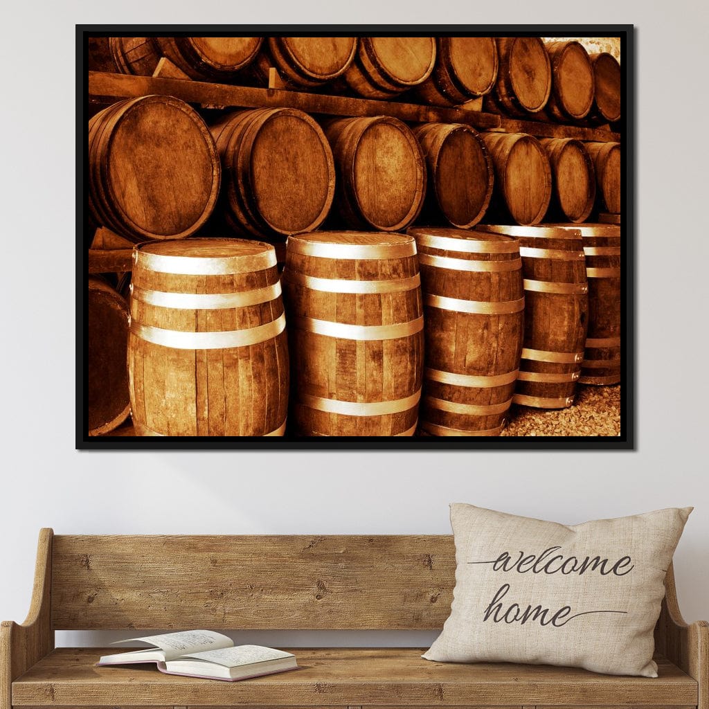 Tequila Barrels Canvas Wall Art