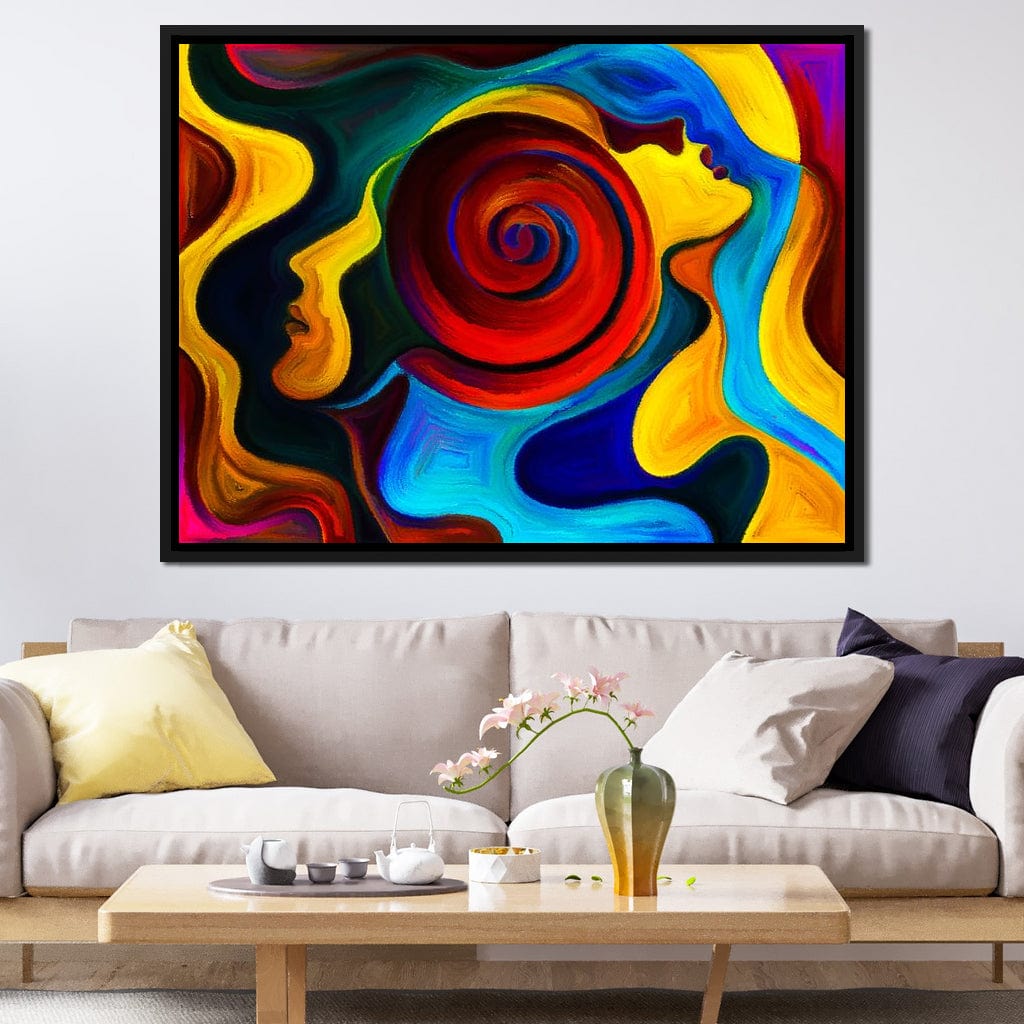 Red Swirl Canvas Wall Art