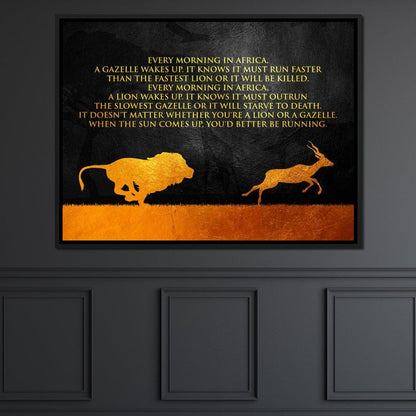 Lion & Gazelle Canvas Wall Art
