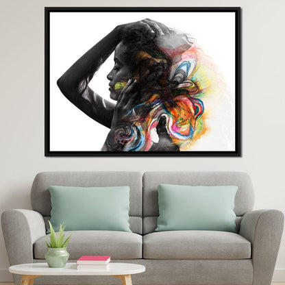 Colorful Hair Canvas Wall Art