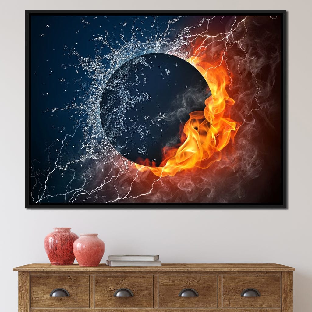 Black Hole Elements Canvas Wall Art
