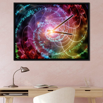 Spacetime Clock Canvas Wall Art