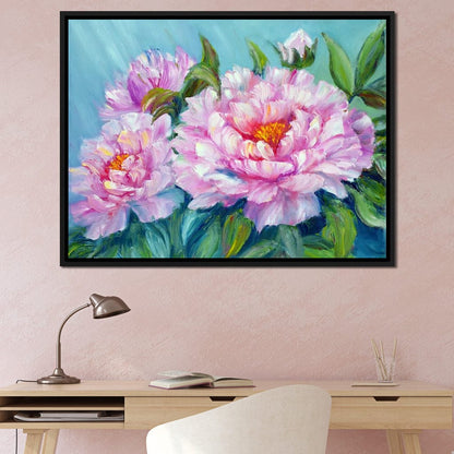 Asian Peonies Canvas Wall Art