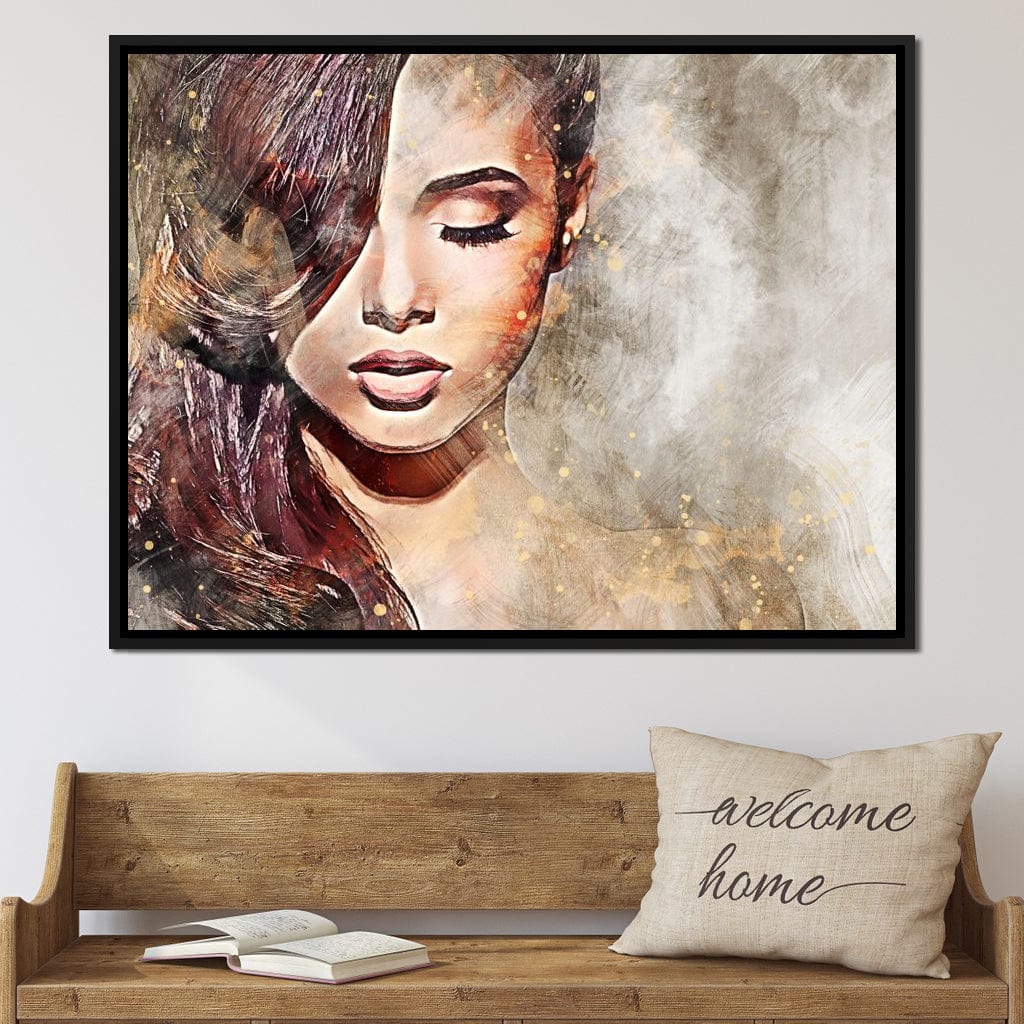 Girl Watercolor 4 - Mateo Canvas Wall Art