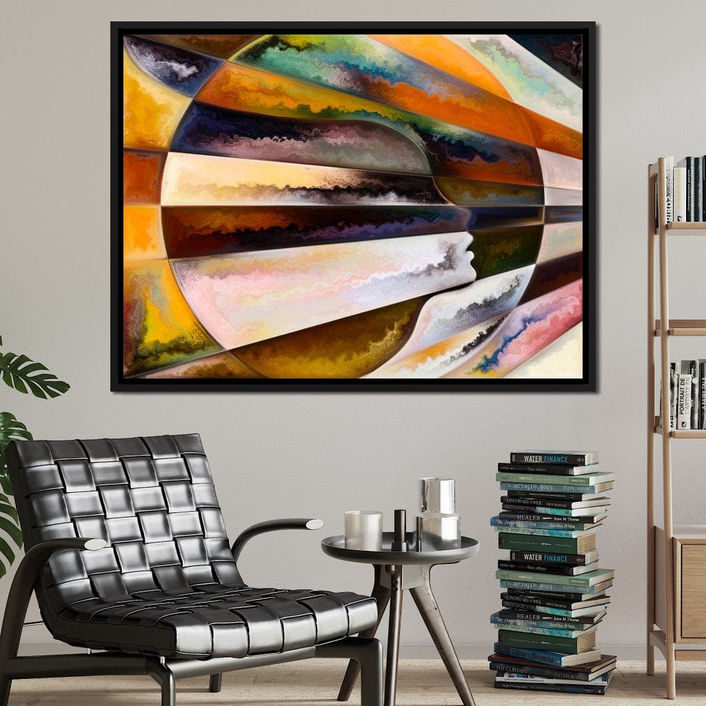 Colored Visage Canvas Wall Art