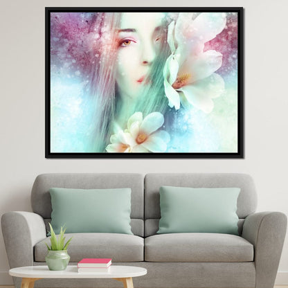 Spring Lady Canvas Wall Art