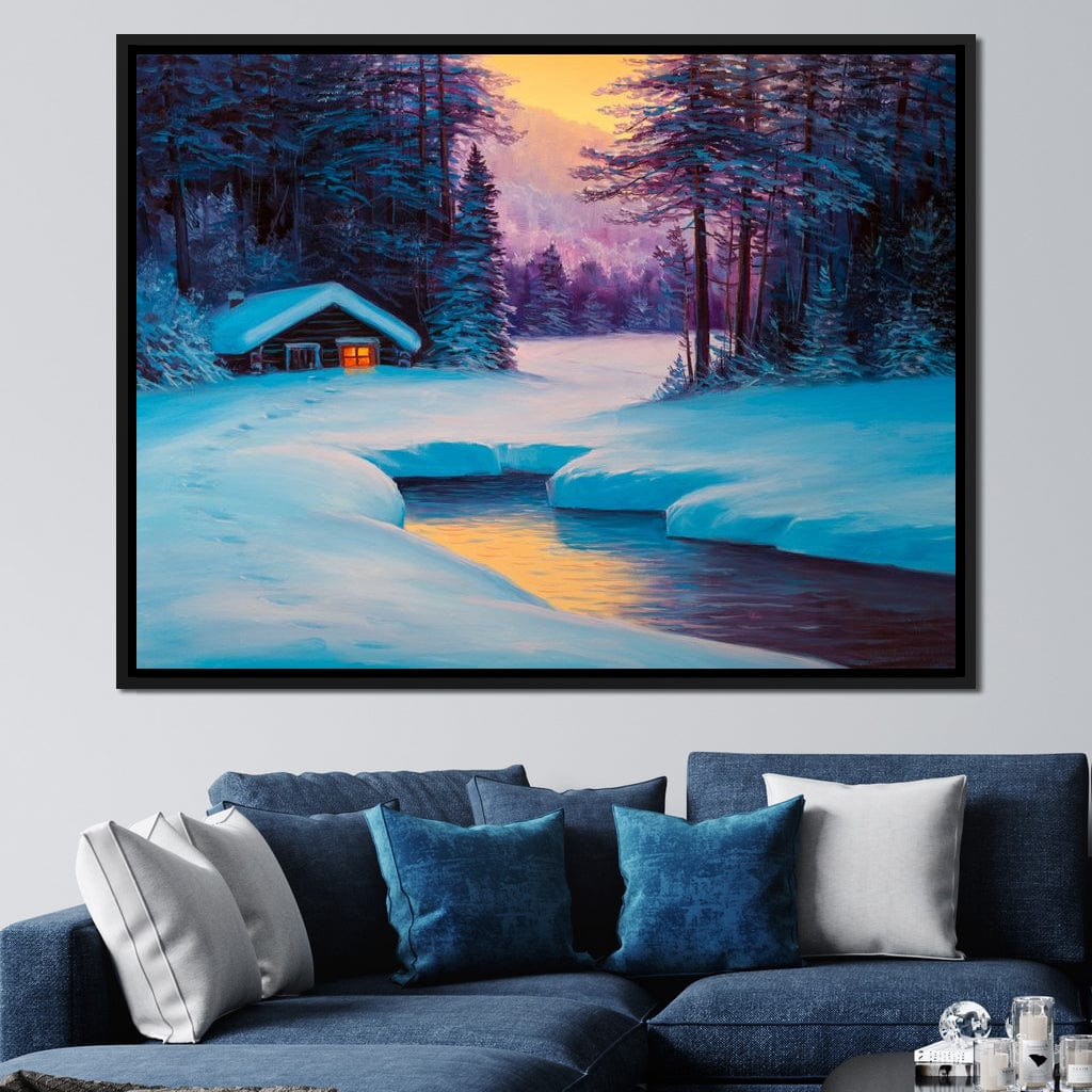 Winter Forest Home Canvas Wall Art