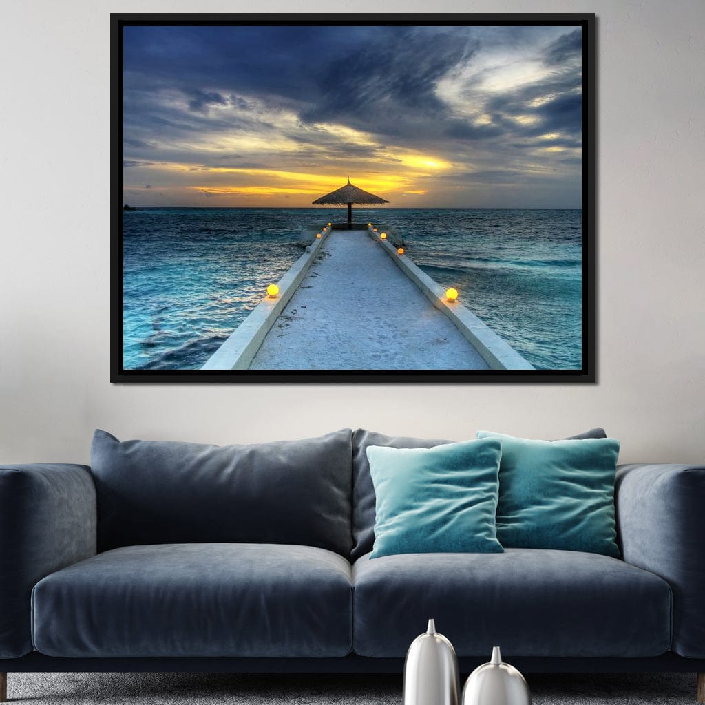 Maldivian Sunset Canvas Wall Art