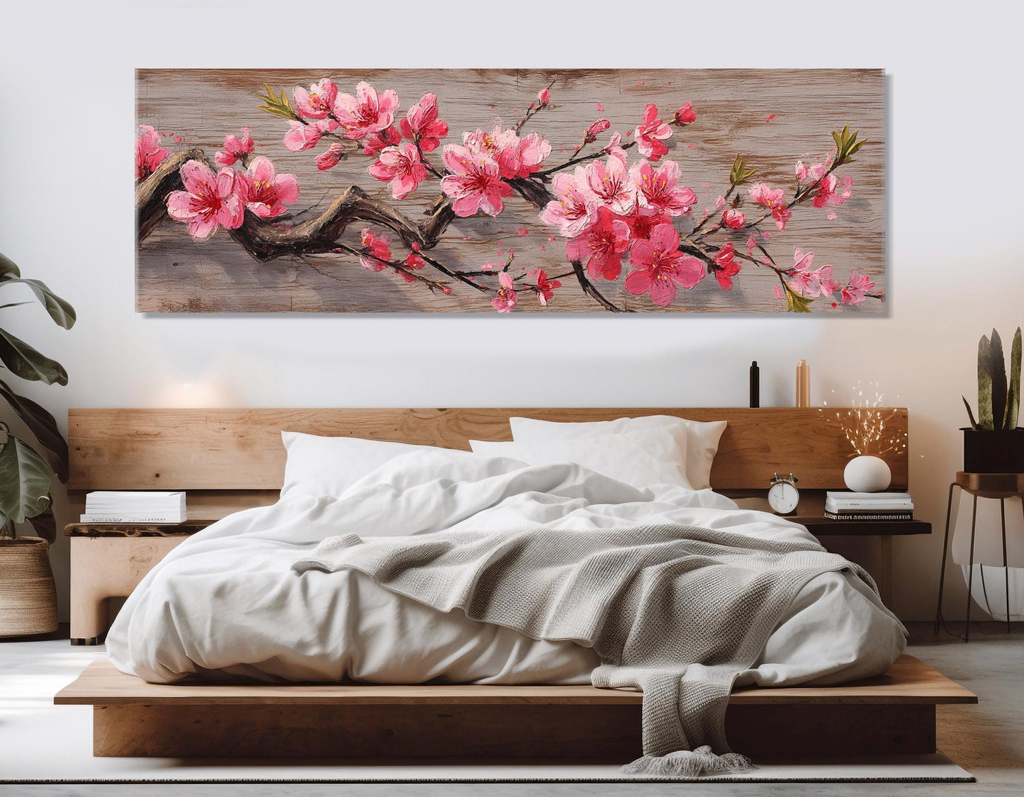 Sakura Canvas Print – Floral Wall Decor With Rustic Flower Art | Ready To Hang