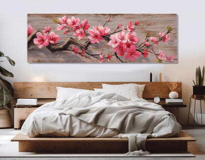 Sakura Canvas Print – Floral Wall Decor With Rustic Flower Art | Ready To Hang