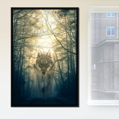 Wolf Walking - Alex Graphex Canvas Wall Art