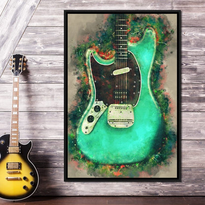 Kurt Cobain's Guitar Canvas Wall Art