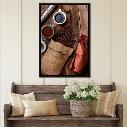 Fresh Coffee Bag Canvas Wall Art