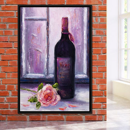 Wine & Roses Canvas Wall Art