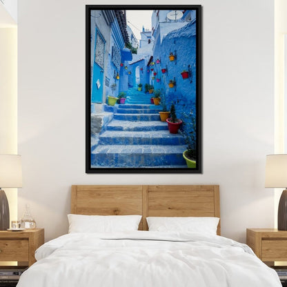 Chefchaouen - Blue village in Morocco Canvas Wall Art