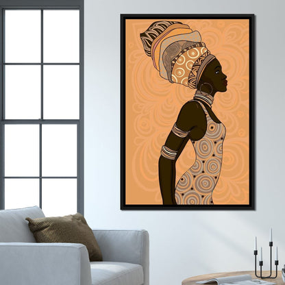 African Lady Canvas Wall Art