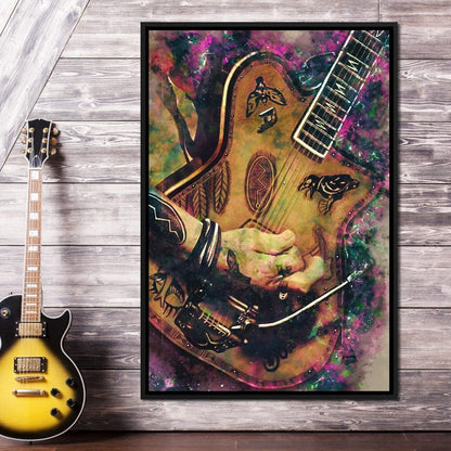 Johnny Depp's Guitar Canvas Wall Art