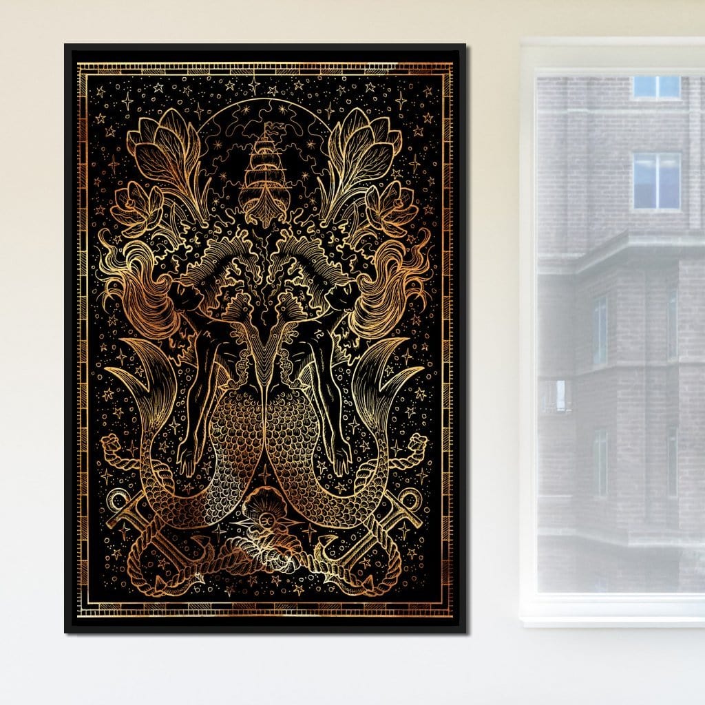 Zodiac sign Pisces Canvas Wall Art