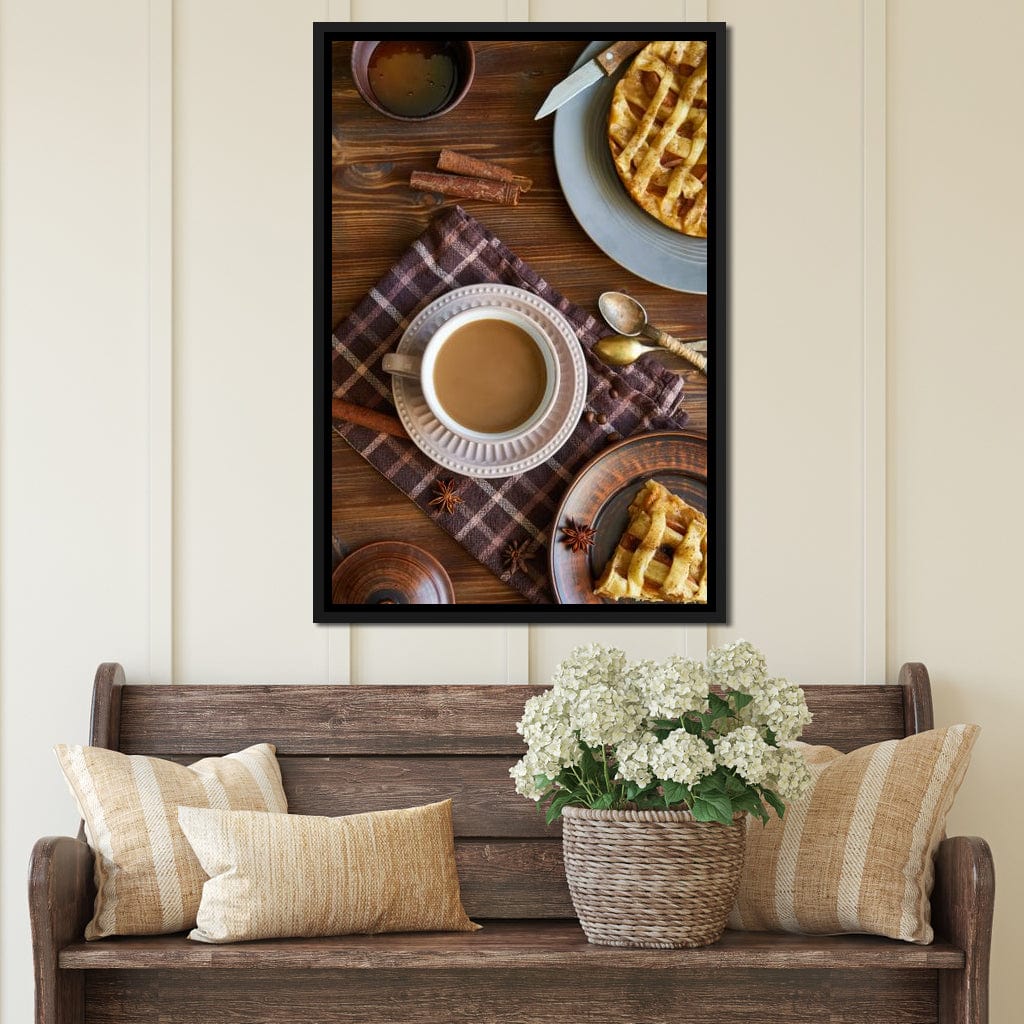 Cup of Coffee with Sugar Pie Canvas Wall Art