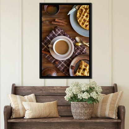 Cup of Coffee with Sugar Pie Canvas Wall Art