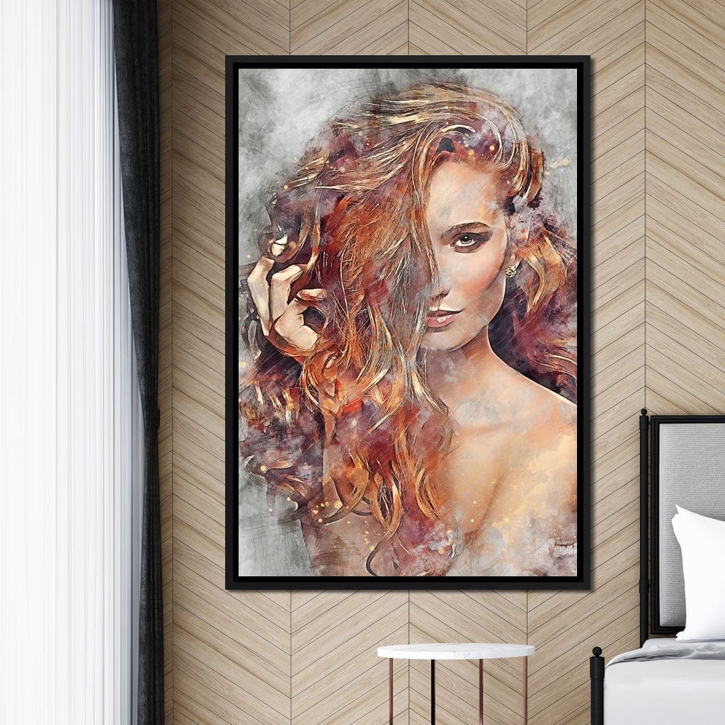 Girl Watercolor 2 - Mateo Canvas Wall Art