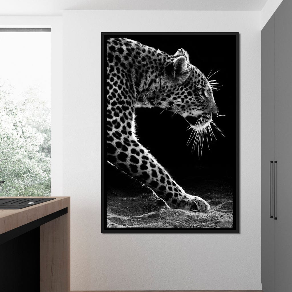 Black and white Leopard Canvas Wall Art