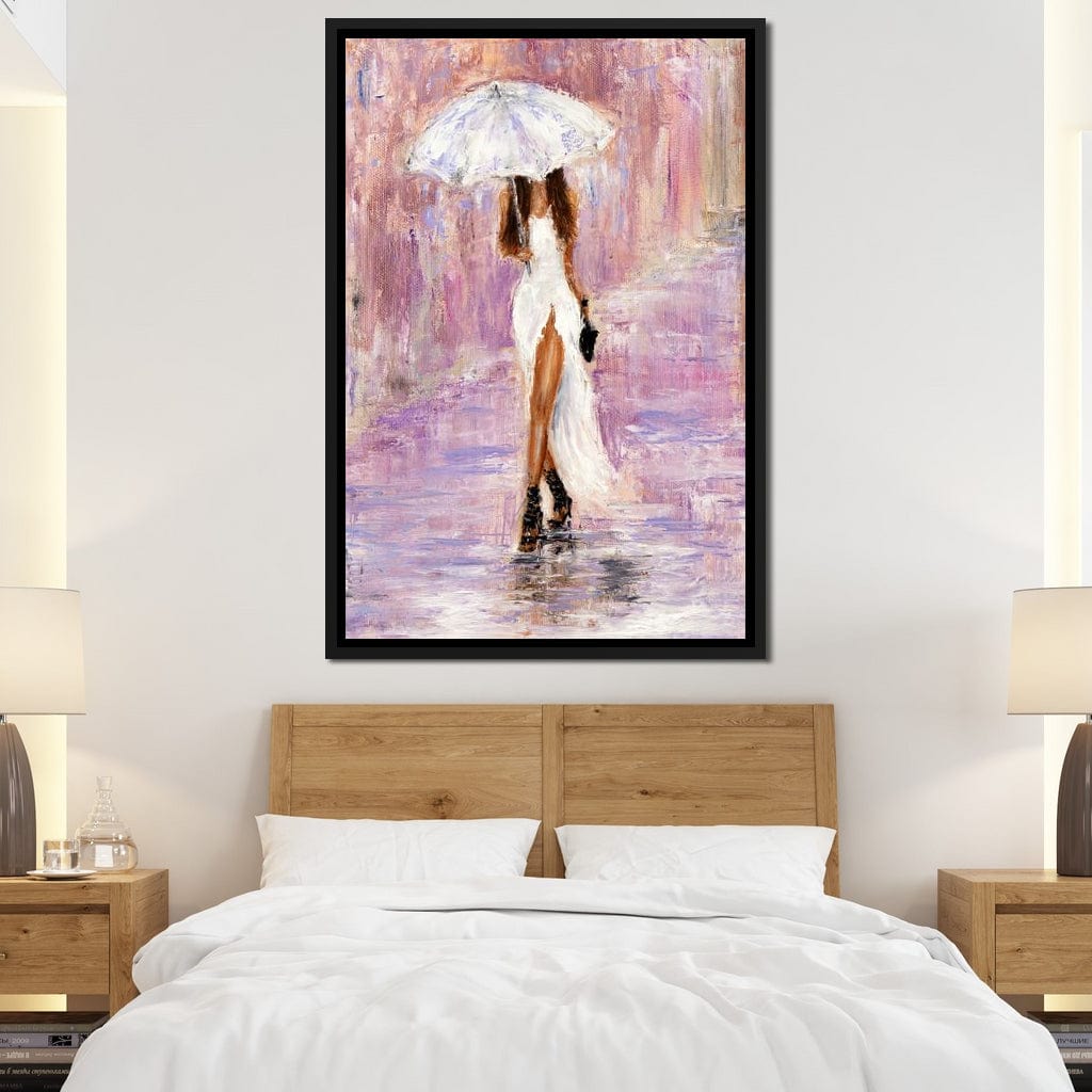 The Bridesmaid Under the Rain Canvas Wall Art