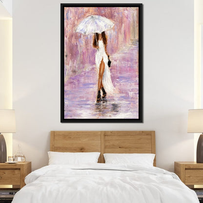 The Bridesmaid Under the Rain Canvas Wall Art