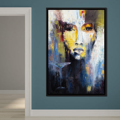 Martini Portrait Canvas Wall Art