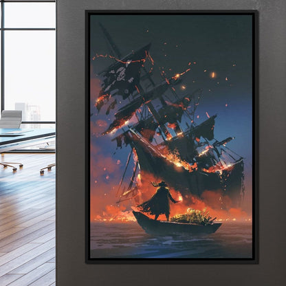 Stealing The Treasure Canvas Wall Art