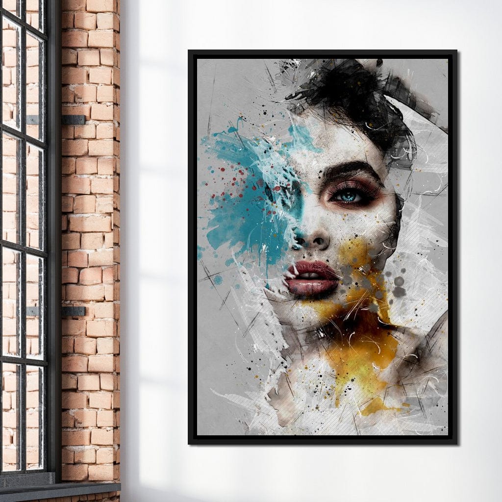 Mixart Female Portrait Canvas Wall Art